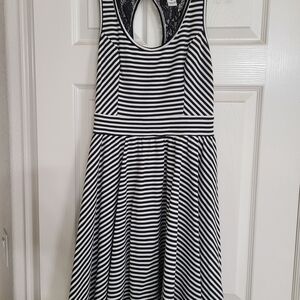 Black and White Womans Mini Dress